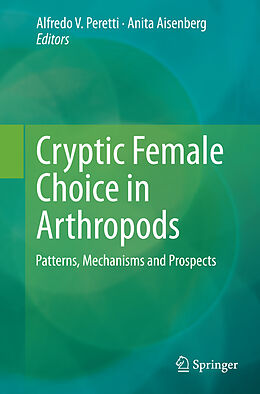 Couverture cartonnée Cryptic Female Choice in Arthropods de 