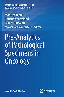 Couverture cartonnée Pre-Analytics of Pathological Specimens in Oncology de 