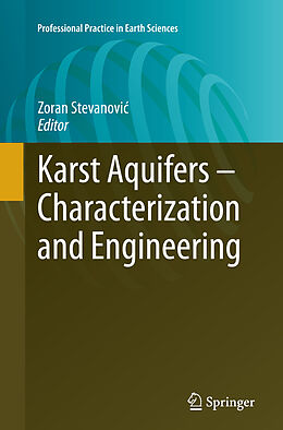 Couverture cartonnée Karst Aquifers - Characterization and Engineering de 