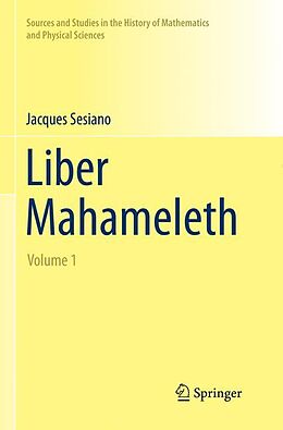 Couverture cartonnée Liber Mahameleth, 3 Teile de Jacques Sesiano