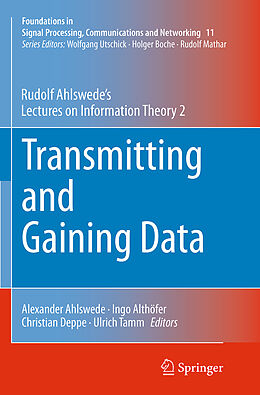 Couverture cartonnée Transmitting and Gaining Data de Rudolf Ahlswede