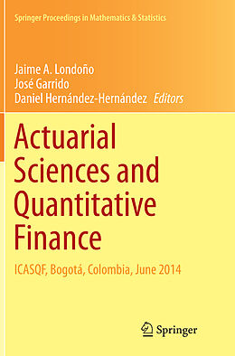 Couverture cartonnée Actuarial Sciences and Quantitative Finance de 