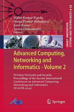 Couverture cartonnée Advanced Computing, Networking and Informatics- Volume 2 de 