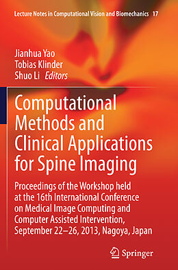 Couverture cartonnée Computational Methods and Clinical Applications for Spine Imaging de 