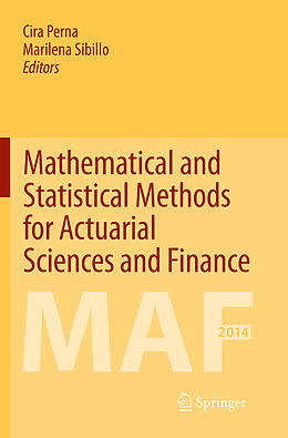 Couverture cartonnée Mathematical and Statistical Methods for Actuarial Sciences and Finance de 