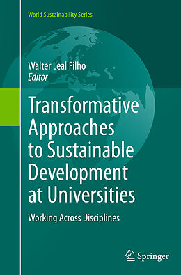 Couverture cartonnée Transformative Approaches to Sustainable Development at Universities de 