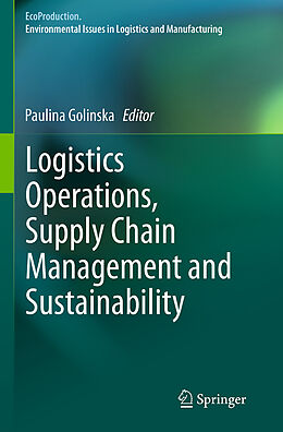 Couverture cartonnée Logistics Operations, Supply Chain Management and Sustainability de 