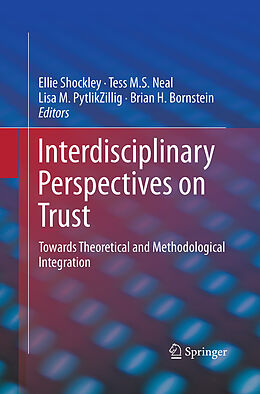 Couverture cartonnée Interdisciplinary Perspectives on Trust de 