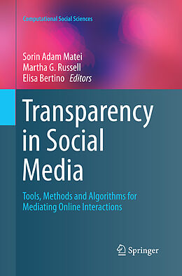Kartonierter Einband Transparency in Social Media von 