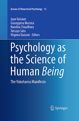 Couverture cartonnée Psychology as the Science of Human Being de 