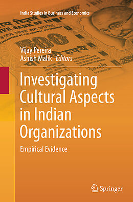 Couverture cartonnée Investigating Cultural Aspects in Indian Organizations de 