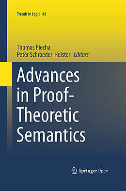 Couverture cartonnée Advances in Proof-Theoretic Semantics de 