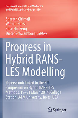 Couverture cartonnée Progress in Hybrid RANS-LES Modelling de 