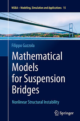Couverture cartonnée Mathematical Models for Suspension Bridges de Filippo Gazzola