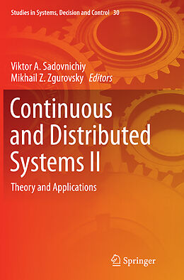 Kartonierter Einband Continuous and Distributed Systems II von 