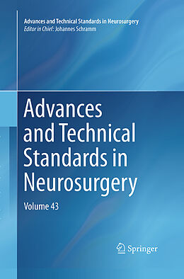 Couverture cartonnée Advances and Technical Standards in Neurosurgery de 