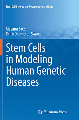 Couverture cartonnée Stem Cells in Modeling Human Genetic Diseases de 