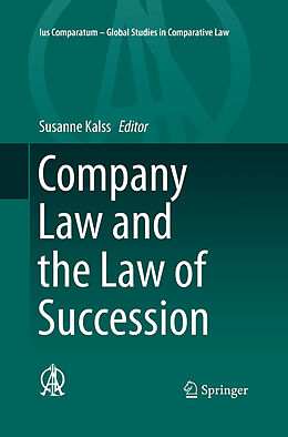 Couverture cartonnée Company Law and the Law of Succession de 