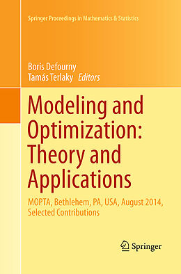 Couverture cartonnée Modeling and Optimization: Theory and Applications de 