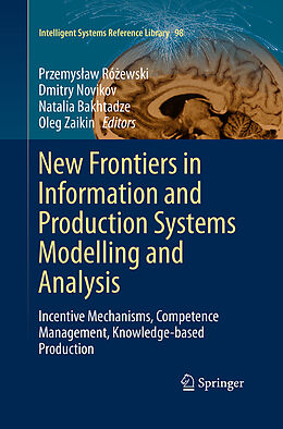 Couverture cartonnée New Frontiers in Information and Production Systems Modelling and Analysis de 