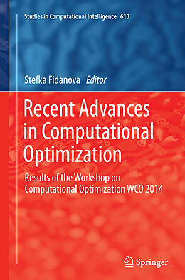Couverture cartonnée Recent Advances in Computational Optimization de 