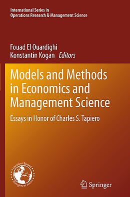 Kartonierter Einband Models and Methods in Economics and Management Science von 