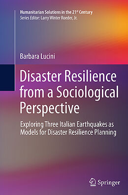 Couverture cartonnée Disaster Resilience from a Sociological Perspective de Barbara Lucini