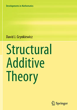 Kartonierter Einband Structural Additive Theory von David J. Grynkiewicz