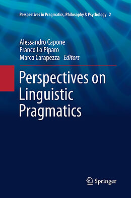 Couverture cartonnée Perspectives on Linguistic Pragmatics de 