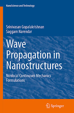 Couverture cartonnée Wave Propagation in Nanostructures de Saggam Narendar, Srinivasan Gopalakrishnan