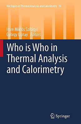 Couverture cartonnée Who is Who in Thermal Analysis and Calorimetry de 