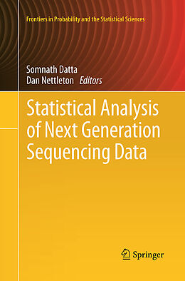 Couverture cartonnée Statistical Analysis of Next Generation Sequencing Data de 