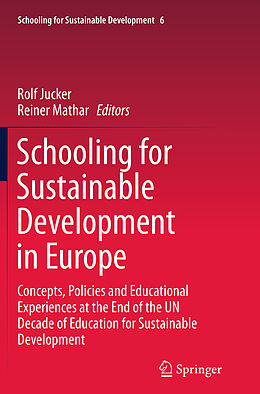 Couverture cartonnée Schooling for Sustainable Development in Europe de 