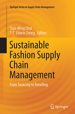 Couverture cartonnée Sustainable Fashion Supply Chain Management de 