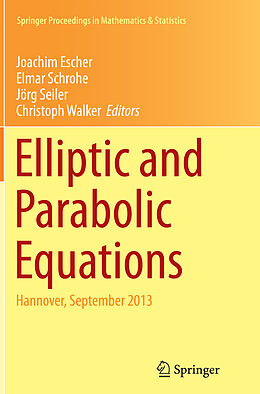 Couverture cartonnée Elliptic and Parabolic Equations de 