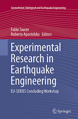 Kartonierter Einband Experimental Research in Earthquake Engineering von 