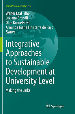 Couverture cartonnée Integrative Approaches to Sustainable Development at University Level de 