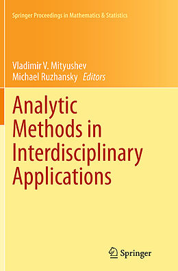Couverture cartonnée Analytic Methods in Interdisciplinary Applications de 