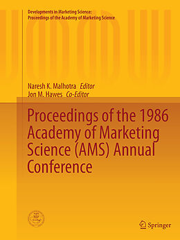 Kartonierter Einband Proceedings of the 1986 Academy of Marketing Science (AMS) Annual Conference von 