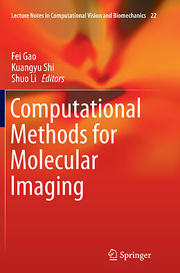 Couverture cartonnée Computational Methods for Molecular Imaging de 