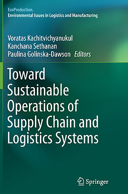 Couverture cartonnée Toward Sustainable Operations of Supply Chain and Logistics Systems de 