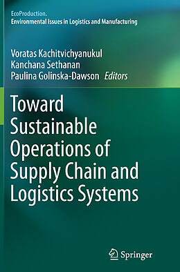 Kartonierter Einband Toward Sustainable Operations of Supply Chain and Logistics Systems von 