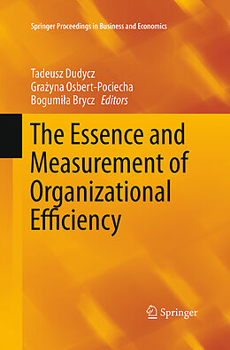 Kartonierter Einband The Essence and Measurement of Organizational Efficiency von 