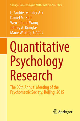 Livre Relié Quantitative Psychology Research de 