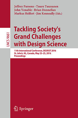 Kartonierter Einband Tackling Society's Grand Challenges with Design Science von 