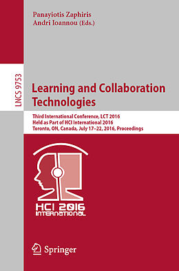 Kartonierter Einband Learning and Collaboration Technologies von 