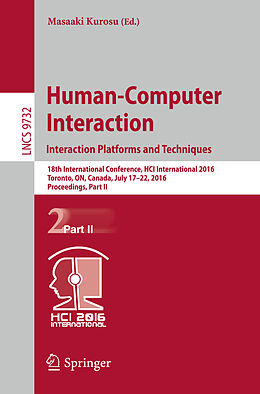 E-Book (pdf) Human-Computer Interaction. Interaction Platforms and Techniques von 
