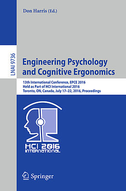 Kartonierter Einband Engineering Psychology and Cognitive Ergonomics von 