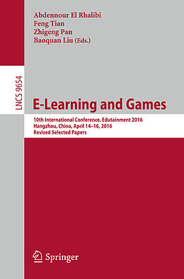 Kartonierter Einband E-Learning and Games von 