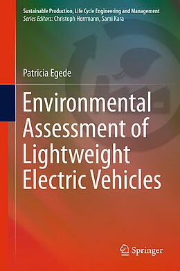 Livre Relié Environmental Assessment of Lightweight Electric Vehicles de Patricia Egede